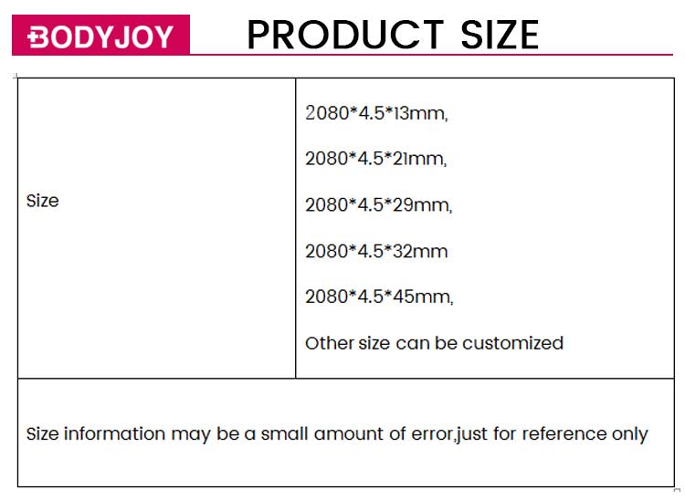 product size